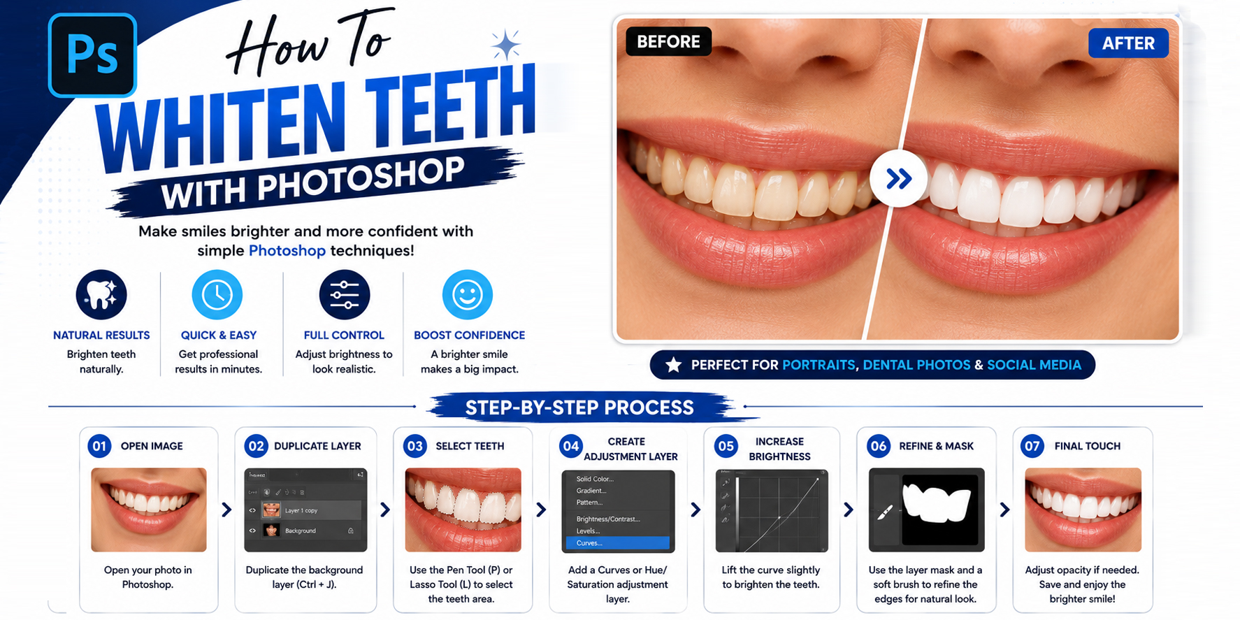 How To Whiten Teeth With Photoshop