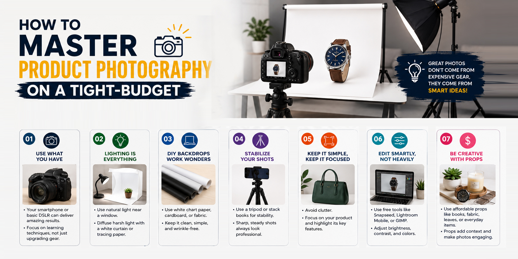 How to Master Product Photography on a Tight Budget